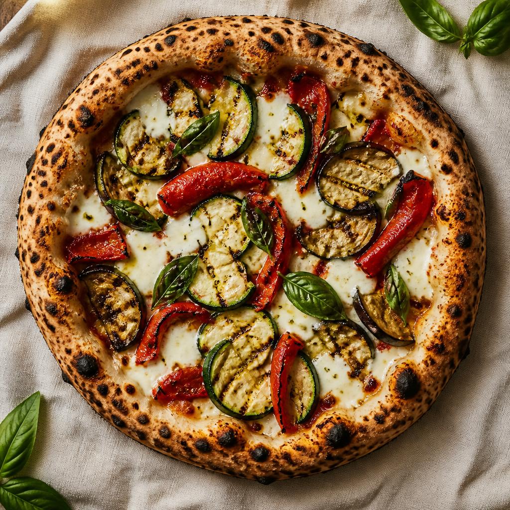 Pizza Ortolana met gegrilde groenten